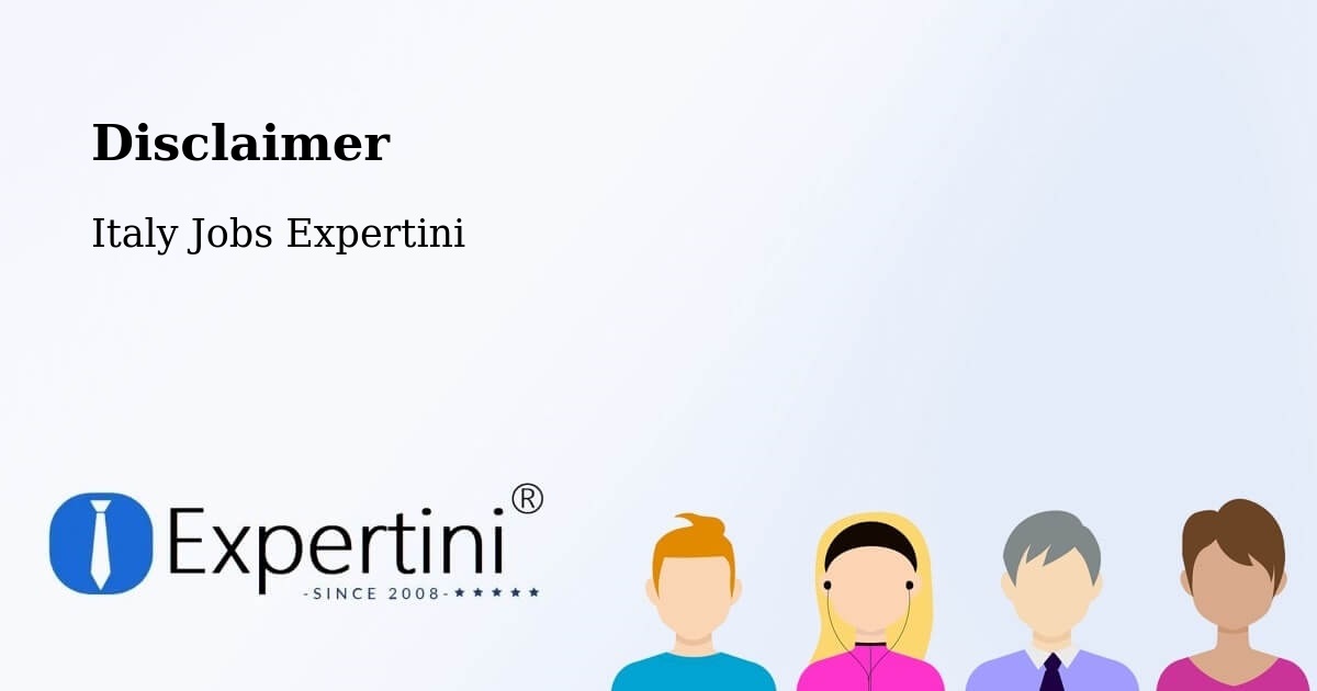 Disclaimer – Isera - Italy Jobs Expertini